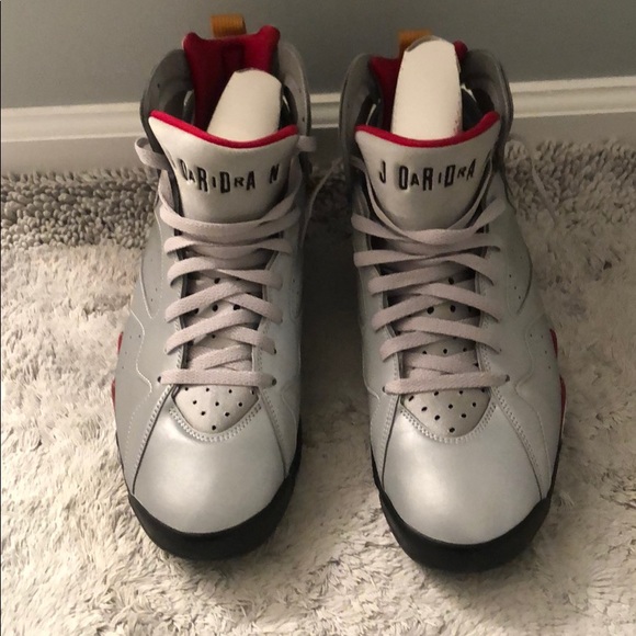 Nike Other - NIB Jordan Retro7 -Size13 Reflective SILVER/Red